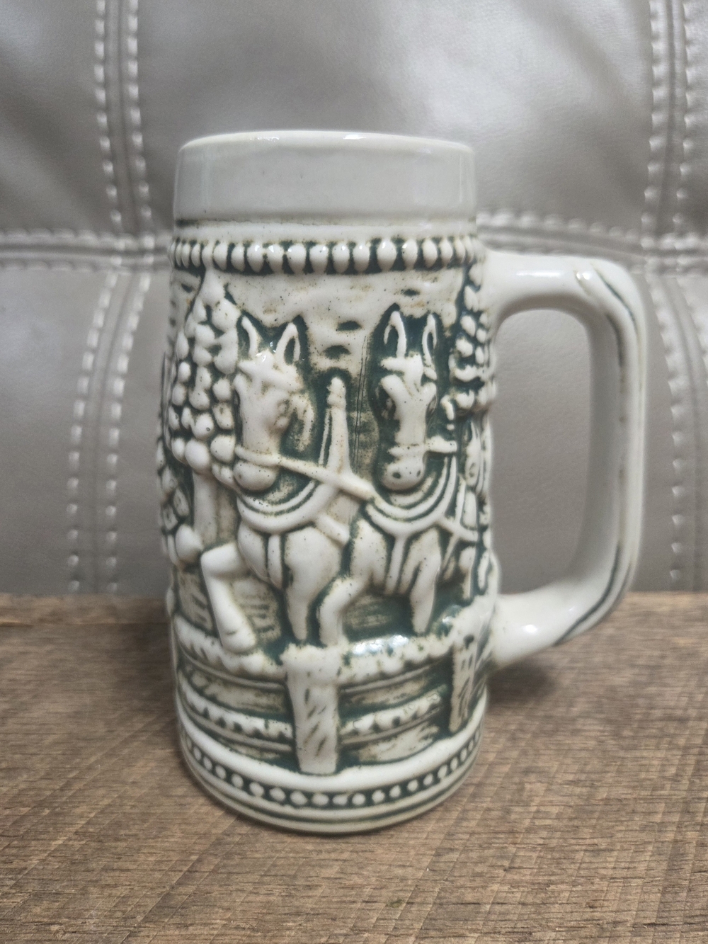 Vintage 1980s Budweiser Clydesdales Ceramarte Beer Stein ~ Bin 1H